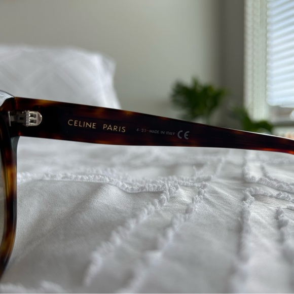 Celine Sunglasses Large Cat Eye Tortoise Shell - Picture 6 of 7